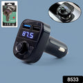 8533 Car-x8 Bluetooth Fm Transmitter Kit For Hands-free Call Receiver  Music Player  Call Receiver  Fast Mobile Charger Ports For All Smartphoneswith 3.1a Quick Charge Dual Usb Car Charger