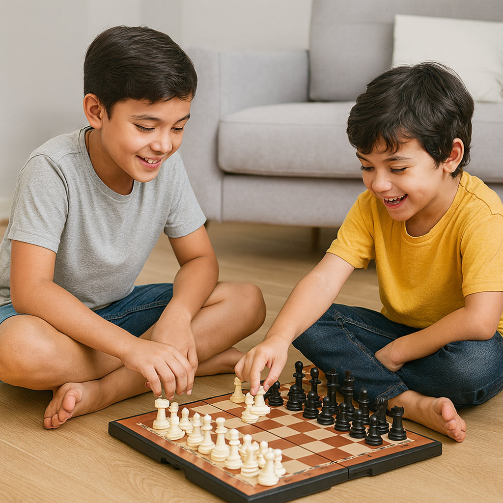 Premium Portable Chess Set Plastic Chess Pieces (1 Set)