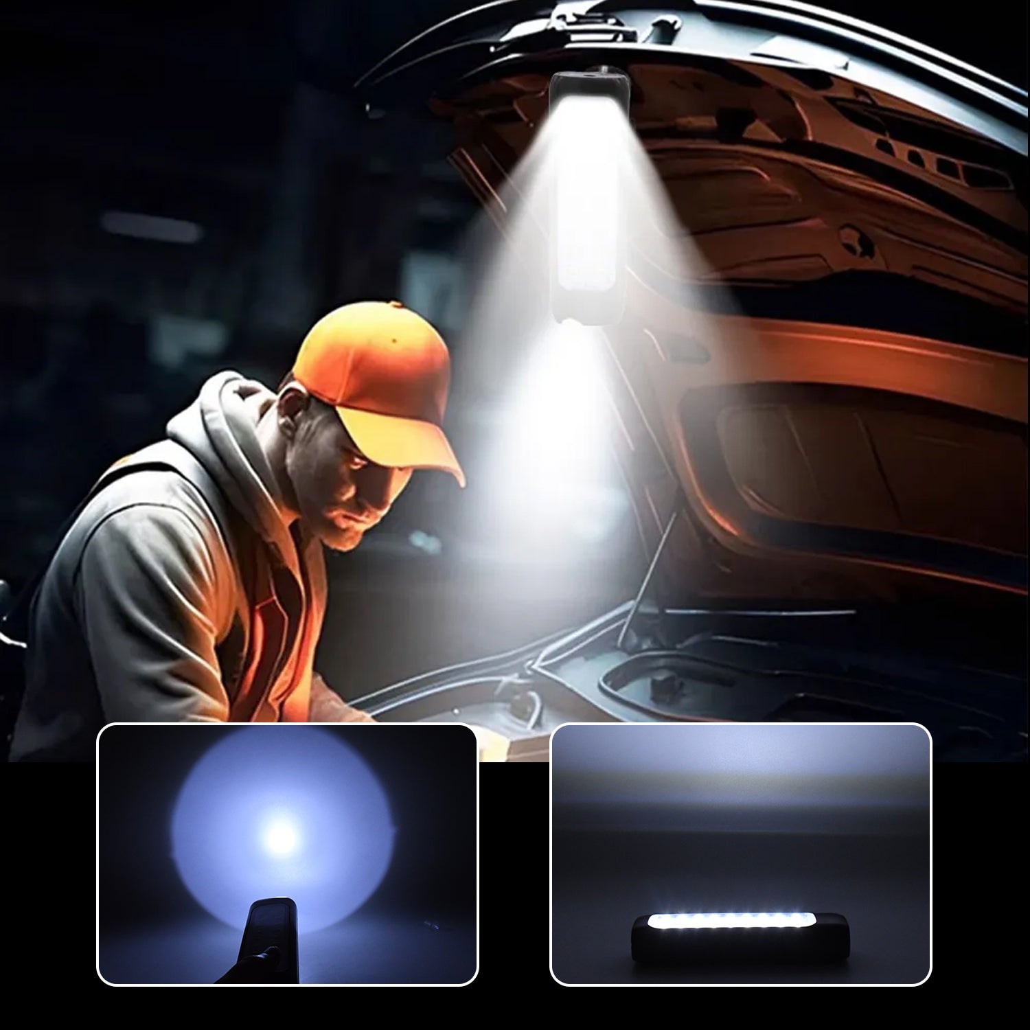 3 Modes Outdoor Indoor Hanging Solar Light  Small 18led  1 Big Led