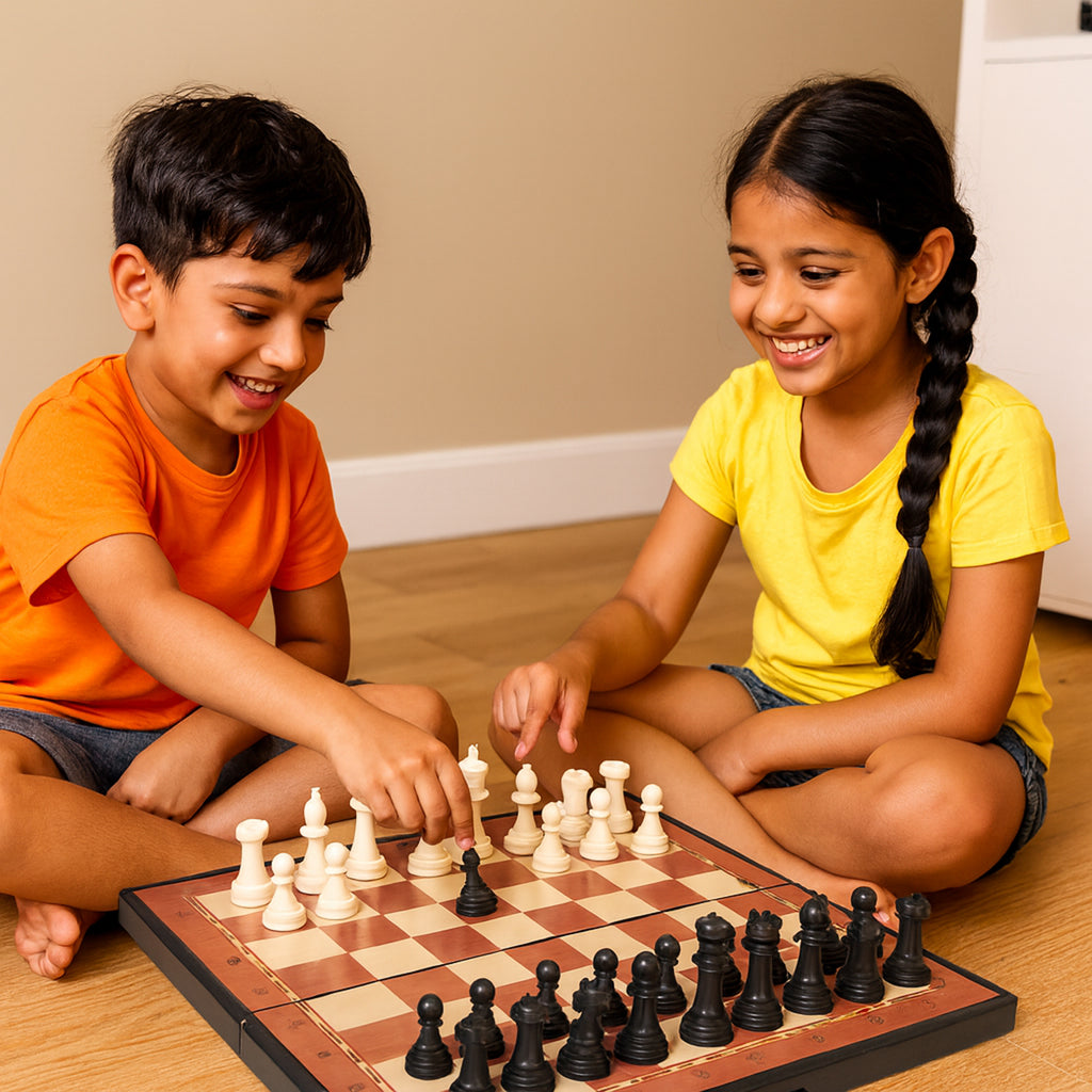 Premium Portable Chess Set Plastic Chess Pieces (1 Set)